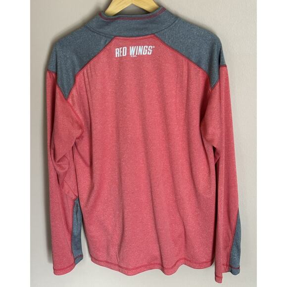 Detroit Red Wings Red Large 1/4 Zip Loose Fit Jacket Shirt NHL - Picture 3 of 3